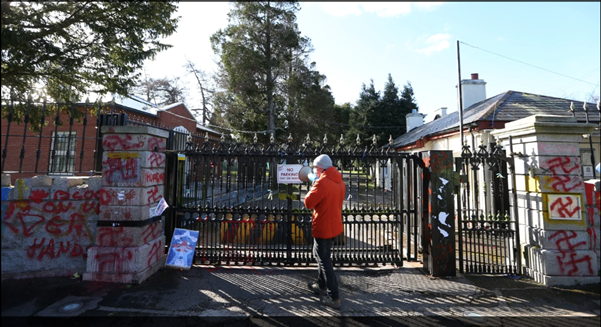 The Russian embassy, which has been the subject of protests in Dublin by those opposed to the Ukraine war.