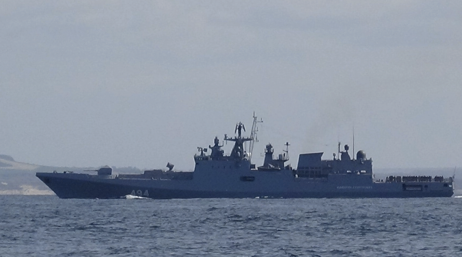 Britain condemns the Kremlin after a Russian warship fires warning shots in the Channel